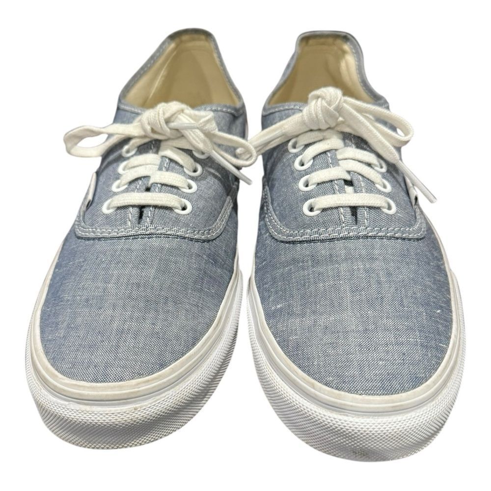 Vans Authentic Chambray Denim Women's Men's Lace-up Sneakers 9 - Picture 4 of 7